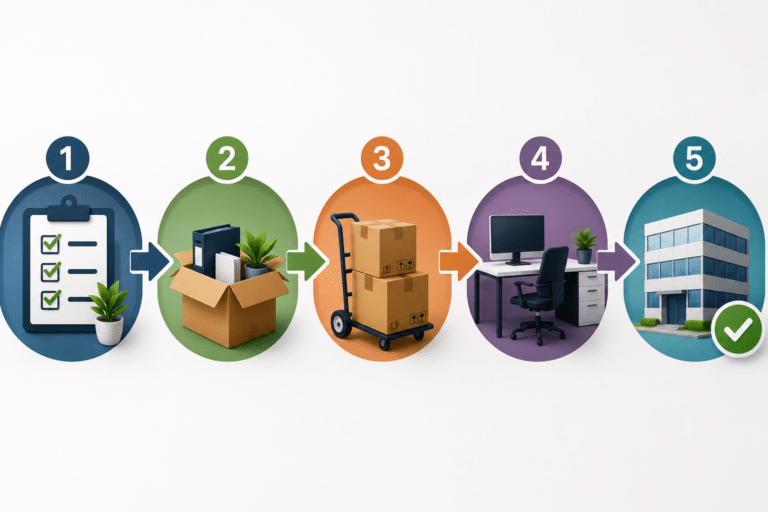 Move Masters - Organizujte selidbu firme pametno i sistematski - Kako organizovati selidbu firme u više faza Korak po korak vodič