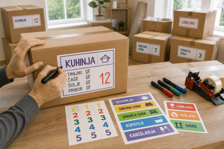 Move Masters - Svaka kutija na svom mestu – bez gubljenja vremena - Obeležavanje pakovanja koje olakšava raspakivanje – boje, brojevi, oznake